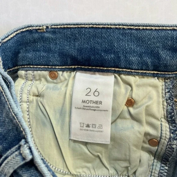 NWT Mother Mid rise Dazzler Ankle fray (Wash: Riding the cliffside) Size 26 - Picture 8 of 10